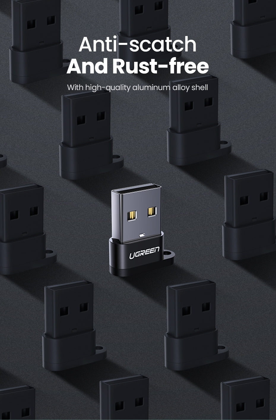 ugreen-50568-usb-c-3-1-female-to-usb-a-2-0-male-adapter at www.mallsonline.com.au