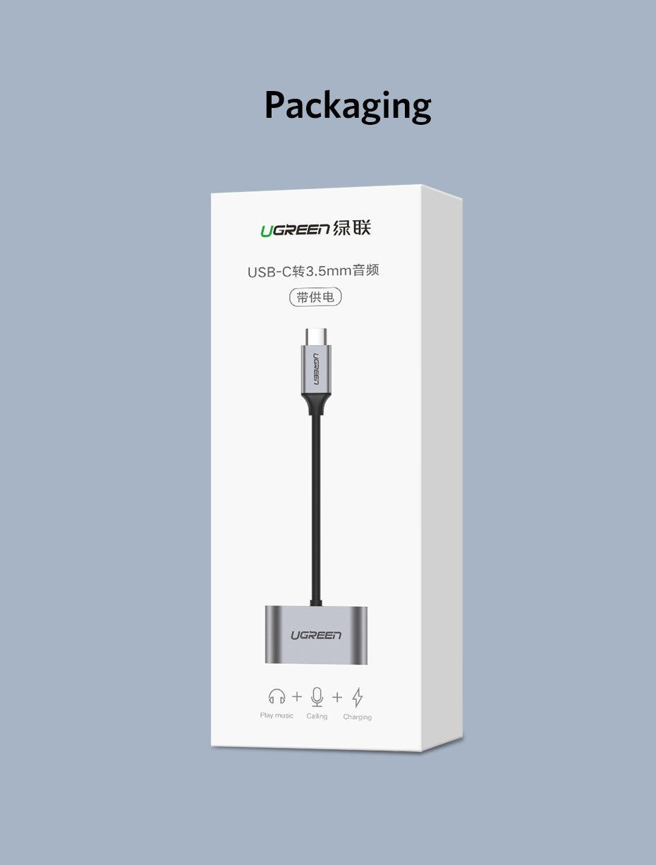 ugreen-typec-to-3-5mm-audio-typec-female-adapter-aluminium-50596 at www.mallsonline.com.au