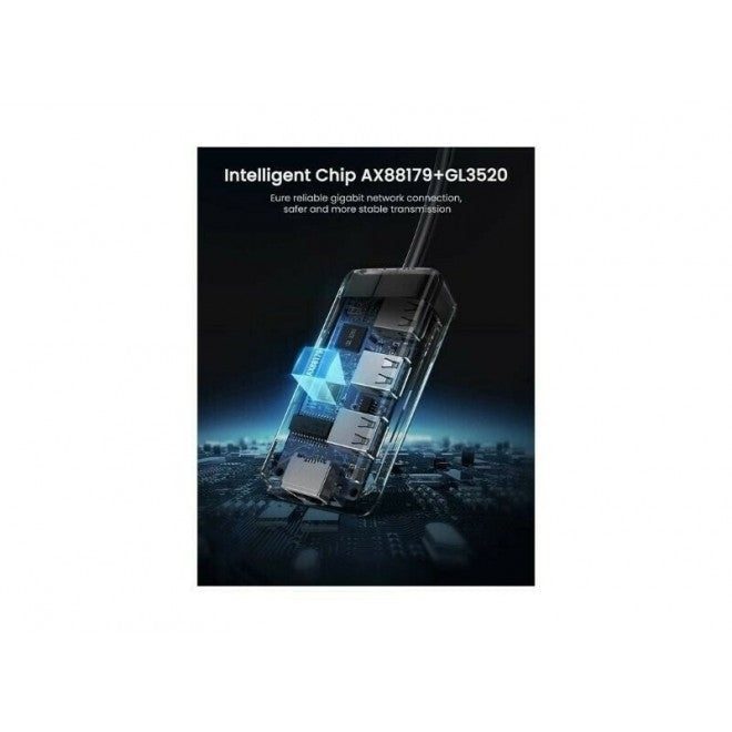 ugreen-50627-usb-c-to-usb-a-3-port-hub-with-rj45-gigabit-ethernet at www.mallsonline.com.au