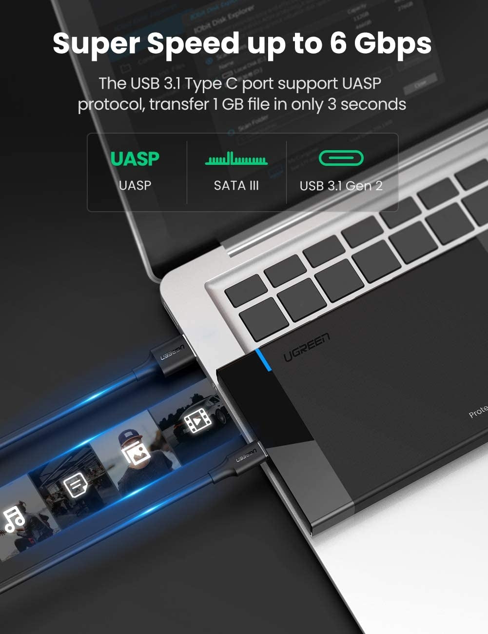 ugreen-usb-c-2-5-inch-hard-drive-box-50743 at www.mallsonline.com.au