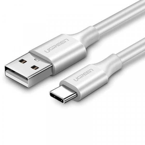 ugreen-60121-usb-2-0-type-a-to-type-c-male-nickel-plated-cable-1m-white at www.mallsonline.com.au