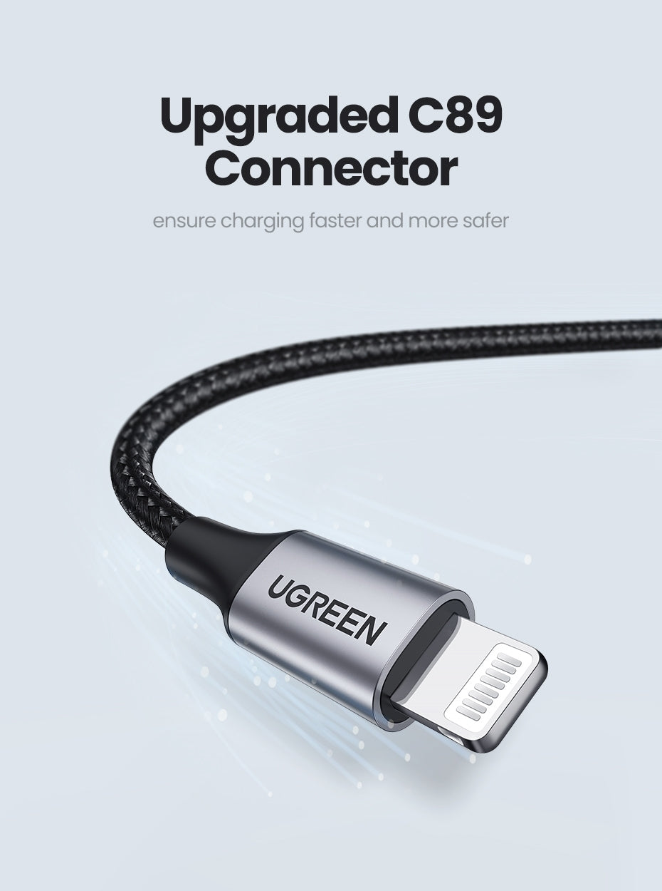ugreen-60163-usb-a-to-8-pin-iphone-charging-cable-2m-silver at www.mallsonline.com.au