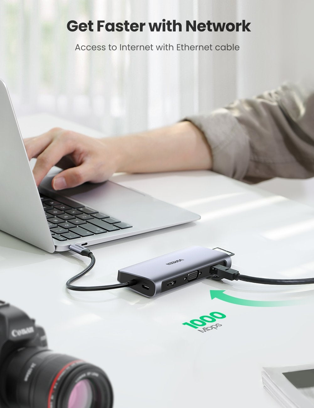 ugreen-usb-c-to-3-usb-3-0-a-hdmi-vga-rj45-gigabit-sd-tf-aux3-5mm-pd-converter-gray-with-pd-80133 at www.mallsonline.com.au
