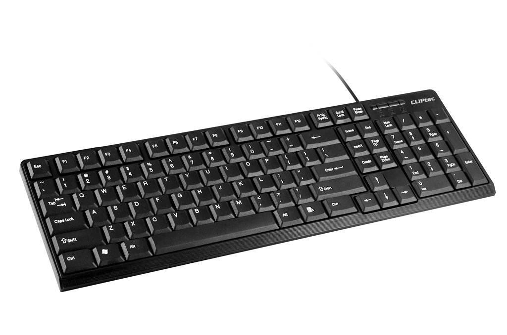 cliptec-klassic-usb-standard-keyboard-spill-resistant-design-black at www.mallsonline.com.au