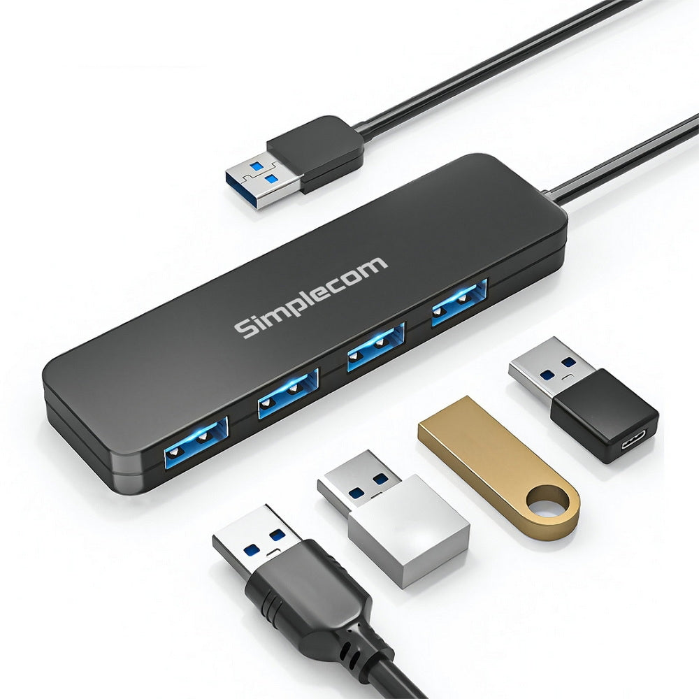 simplecom-ch342-usb-3-0-usb-3-2-gen-1-superspeed-4-port-hub-for-pc-laptop at www.mallsonline.com.au