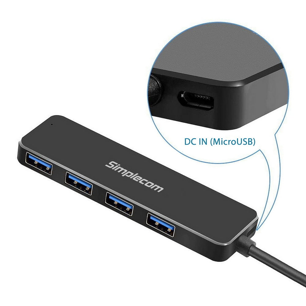 simplecom-ch342-usb-3-0-usb-3-2-gen-1-superspeed-4-port-hub-for-pc-laptop at www.mallsonline.com.au