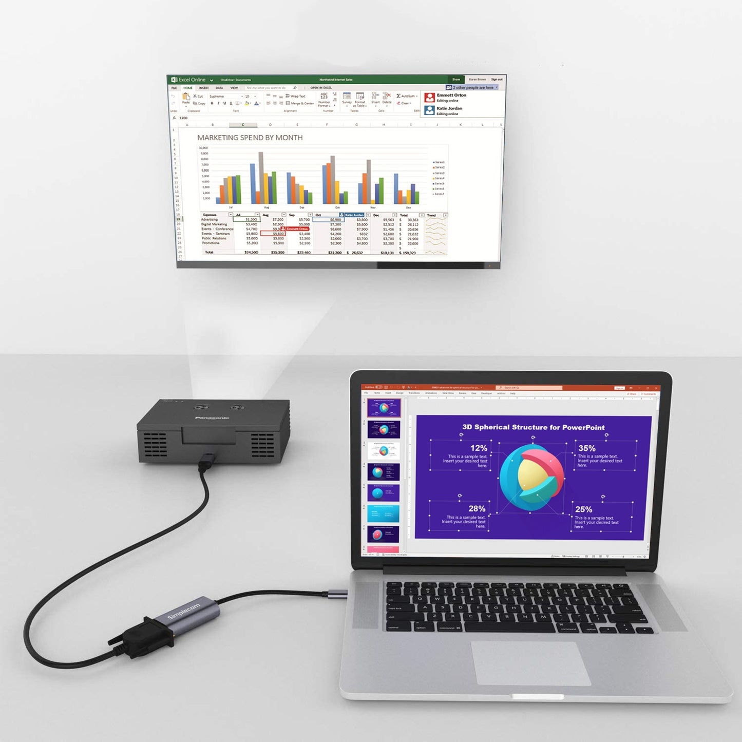 simplecom-da104-usb-c-to-vga-adapter-full-hd-1080p at www.mallsonline.com.au