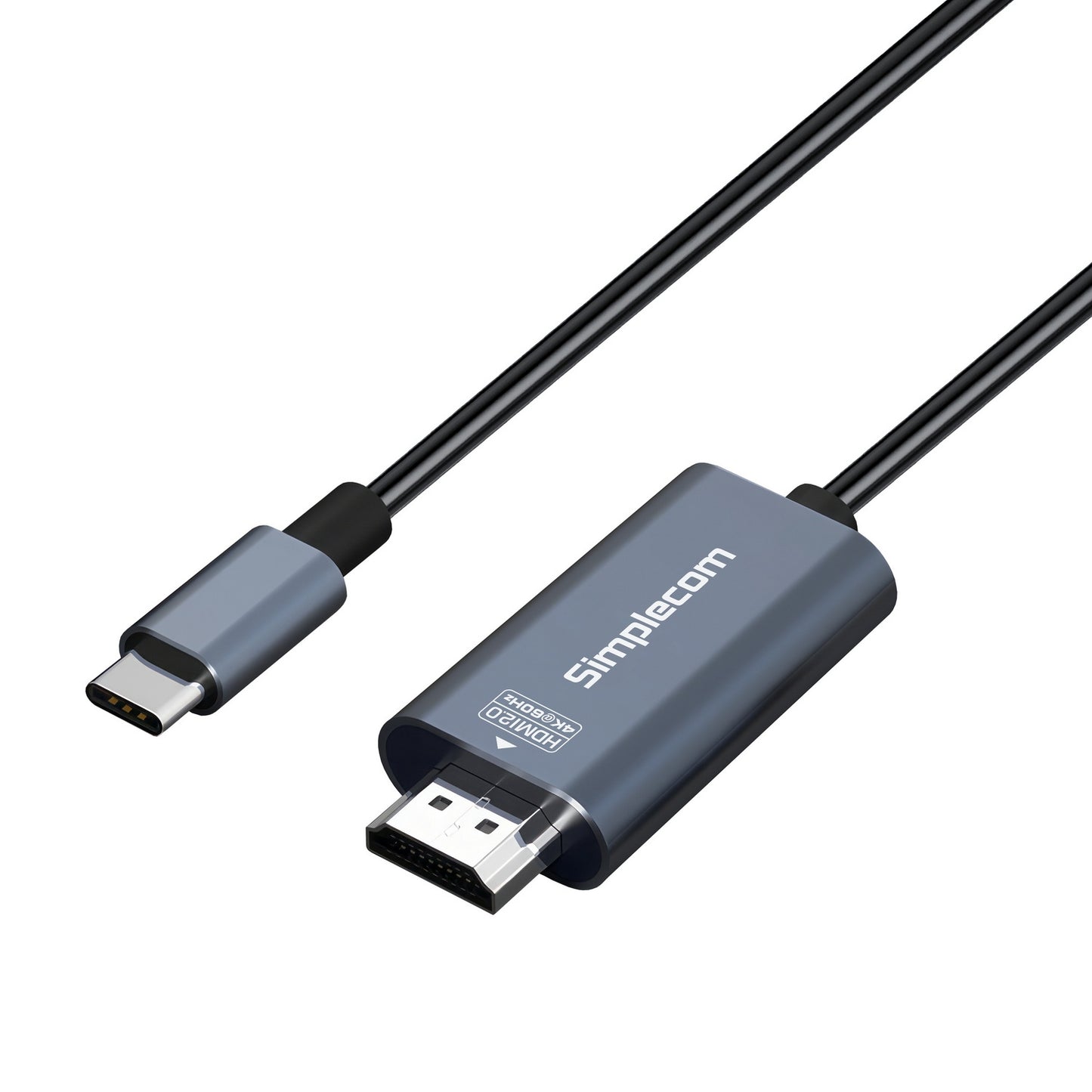 simplecom-da322-usb-c-type-c-to-hdmi-2-0-cable-2m-hdcp-4k-60hz www.mallsonline.com.au
