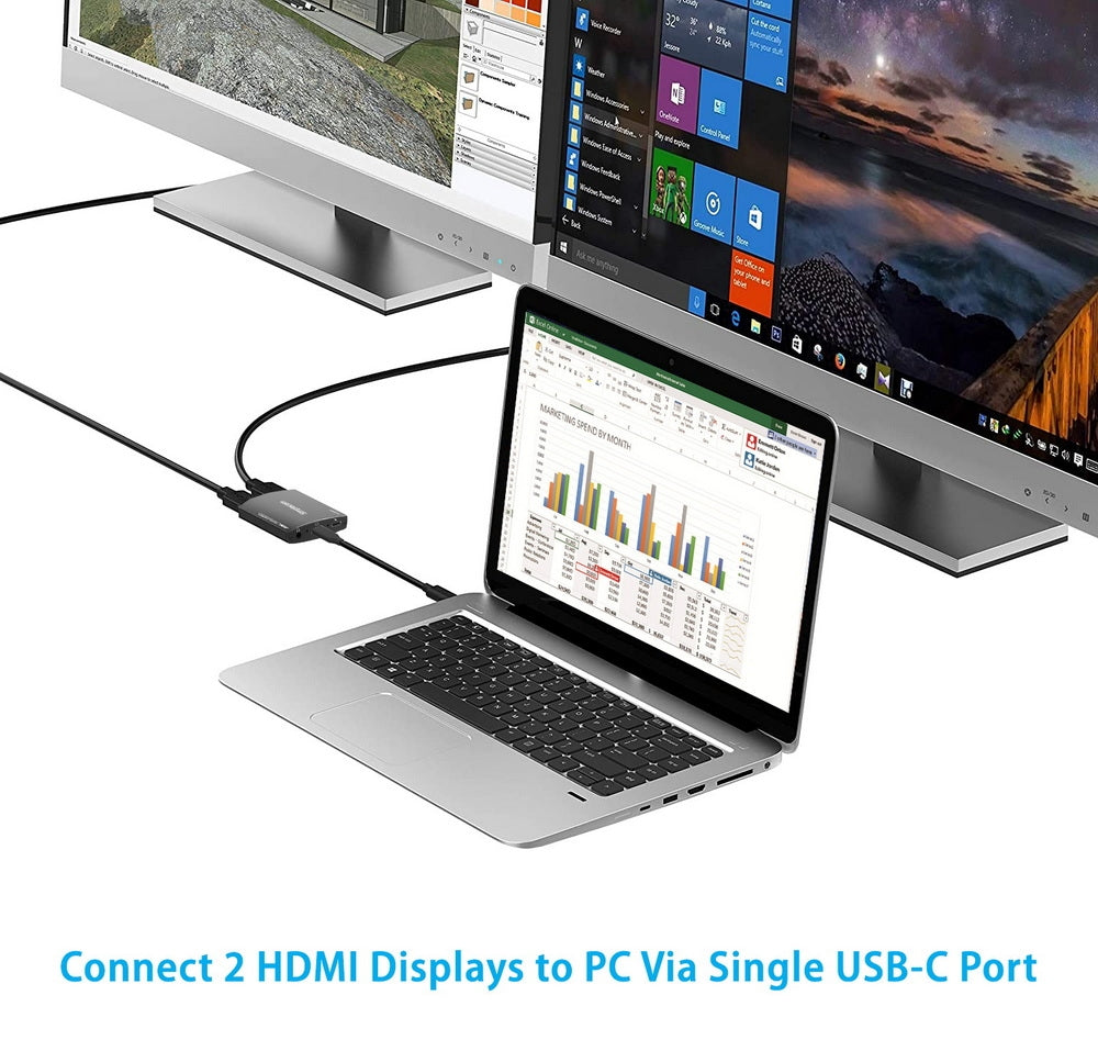 simplecom-da330-usb-c-to-dual-hdmi-mst-adapter-4k-60hz-with-pd-and-audio-out at www.mallsonline.com.au