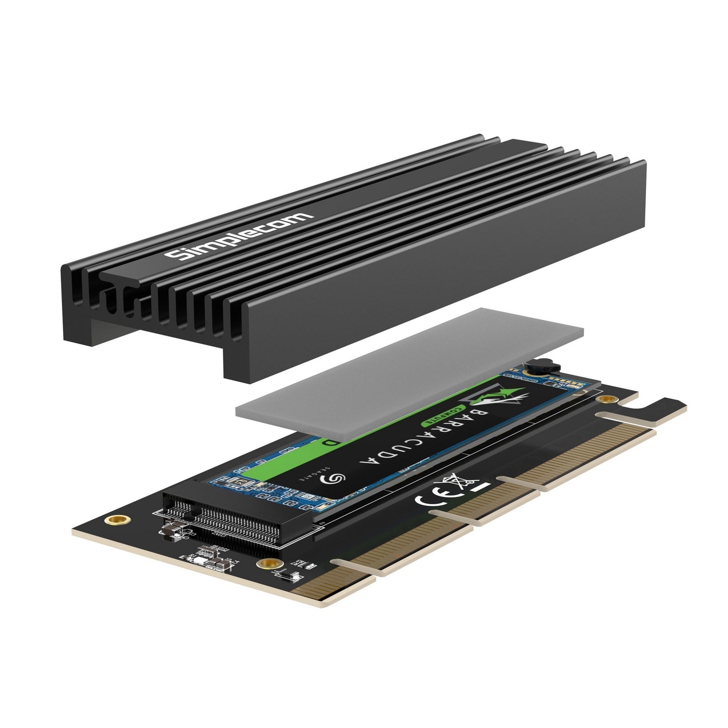 simplecom-ec415b-nvme-m-2-ssd-to-pcie-x4-x8-x16-expansion-card-with-aluminium-heat-sink-black at www.mallsonline.com.au