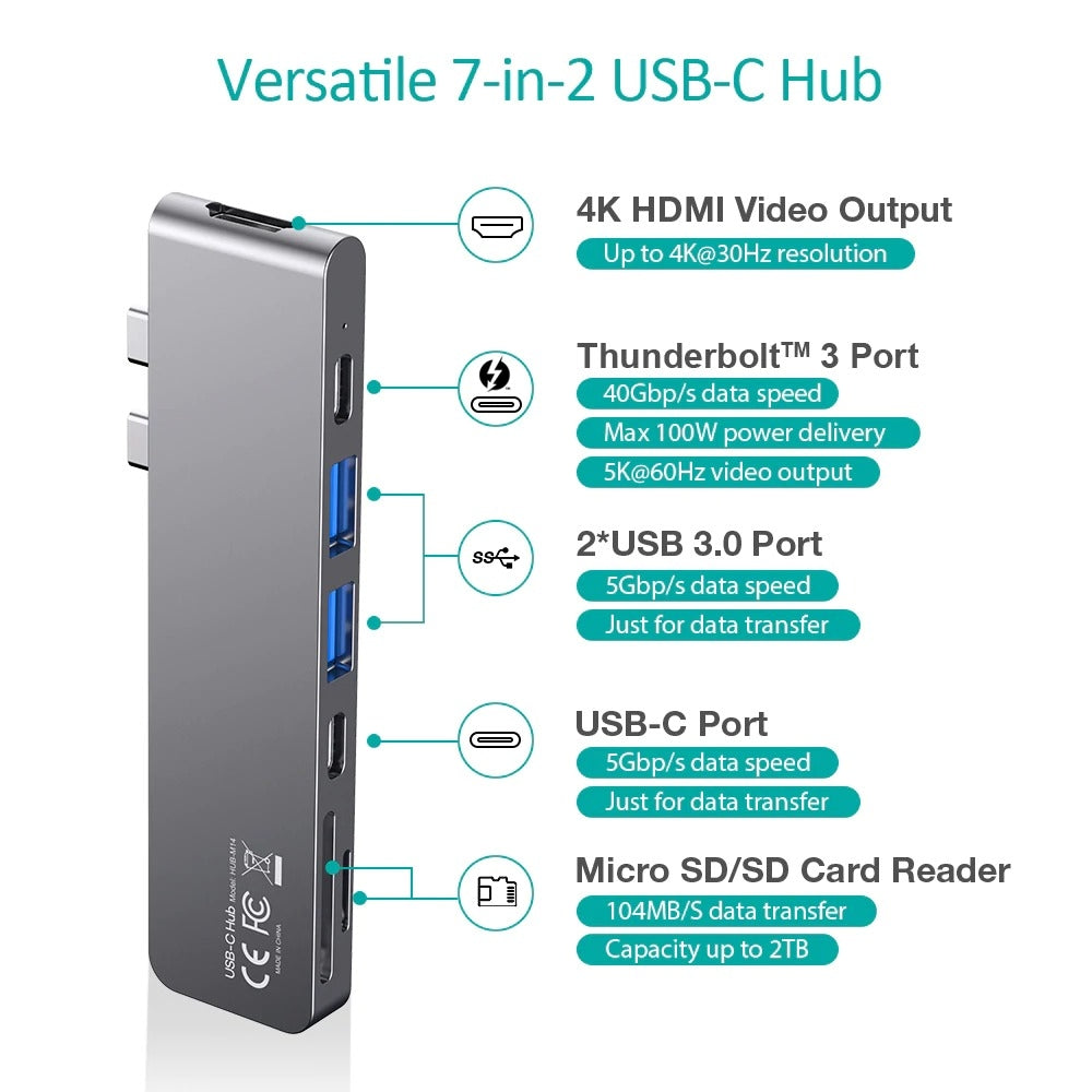 choetech-hub-m14-usb-c-7-in-1-expand-docking-station-hub-for-macbook-pro at www.mallsonline.com.au