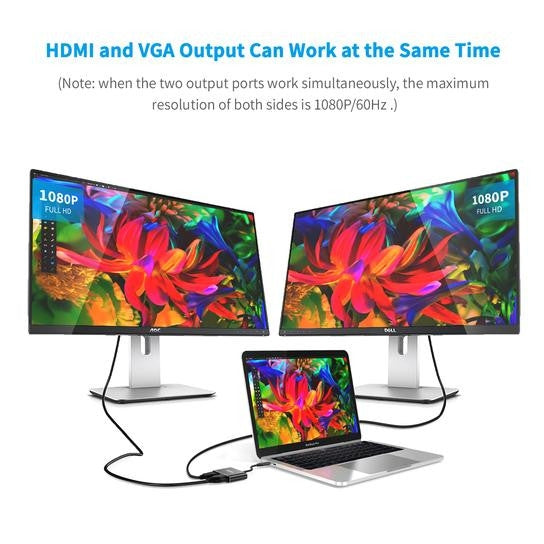 choetech-hub-m17-usb-c-to-hdmi-vga-adapter at www.mallsonline.com.au