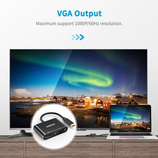choetech-hub-m17-usb-c-to-hdmi-vga-adapter at www.mallsonline.com.au