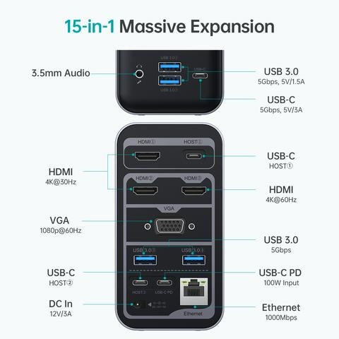 choetech-hub-m21-15-in-1-usb-c-docking-station at www.mallsonline.com.au