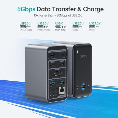 choetech-hub-m21-15-in-1-usb-c-docking-station at www.mallsonline.com.au
