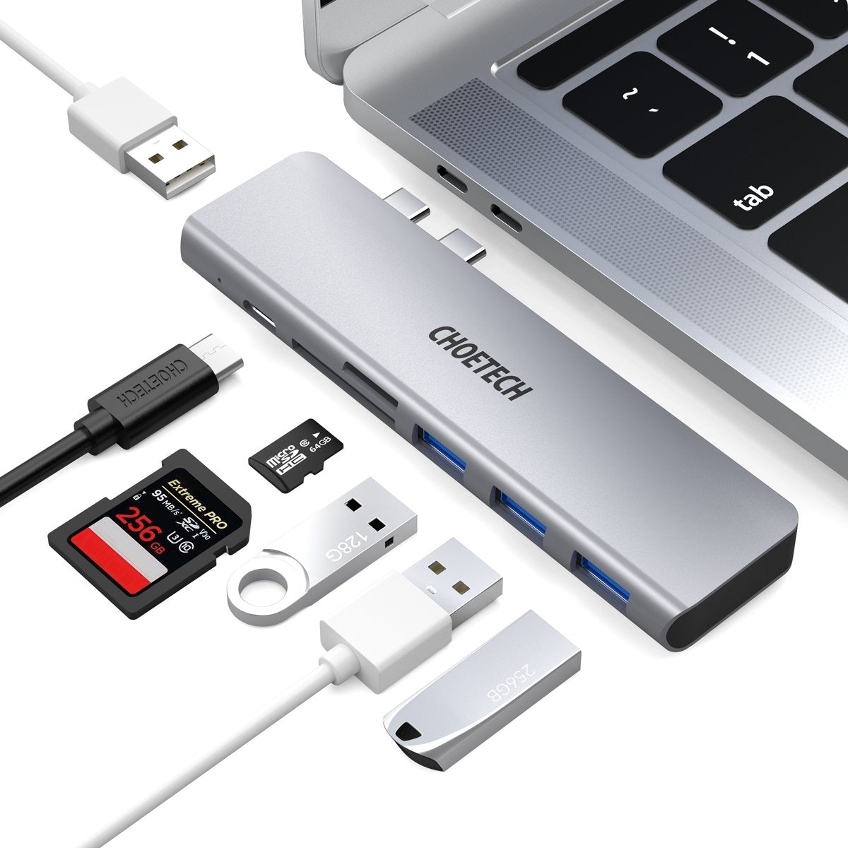 choetech-hub-m23-7-in-1-macbook-pro-usb-adapter at www.mallsonline.com.au
