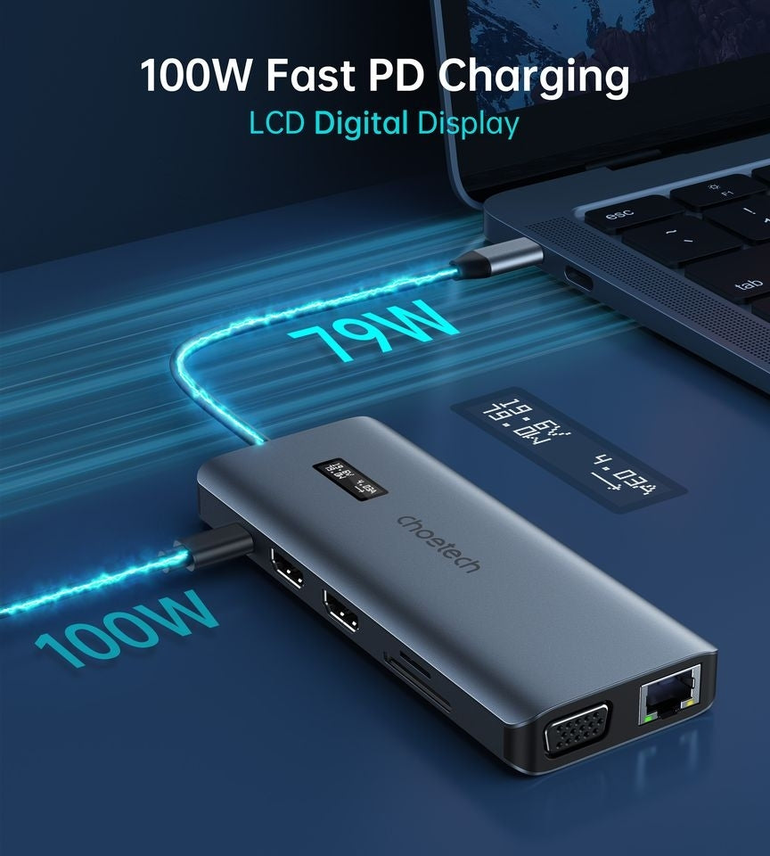 choetech-hub-m26-12-in-1-usb-c-multiport-adapter at www.mallsonline.com.au