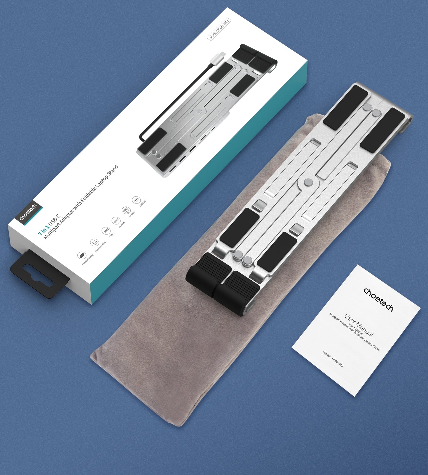 choetech-hub-m43-7-in-1-usb-c-multiport-adapter-with-foldable-laptop-stand at www.mallsonline.com.au