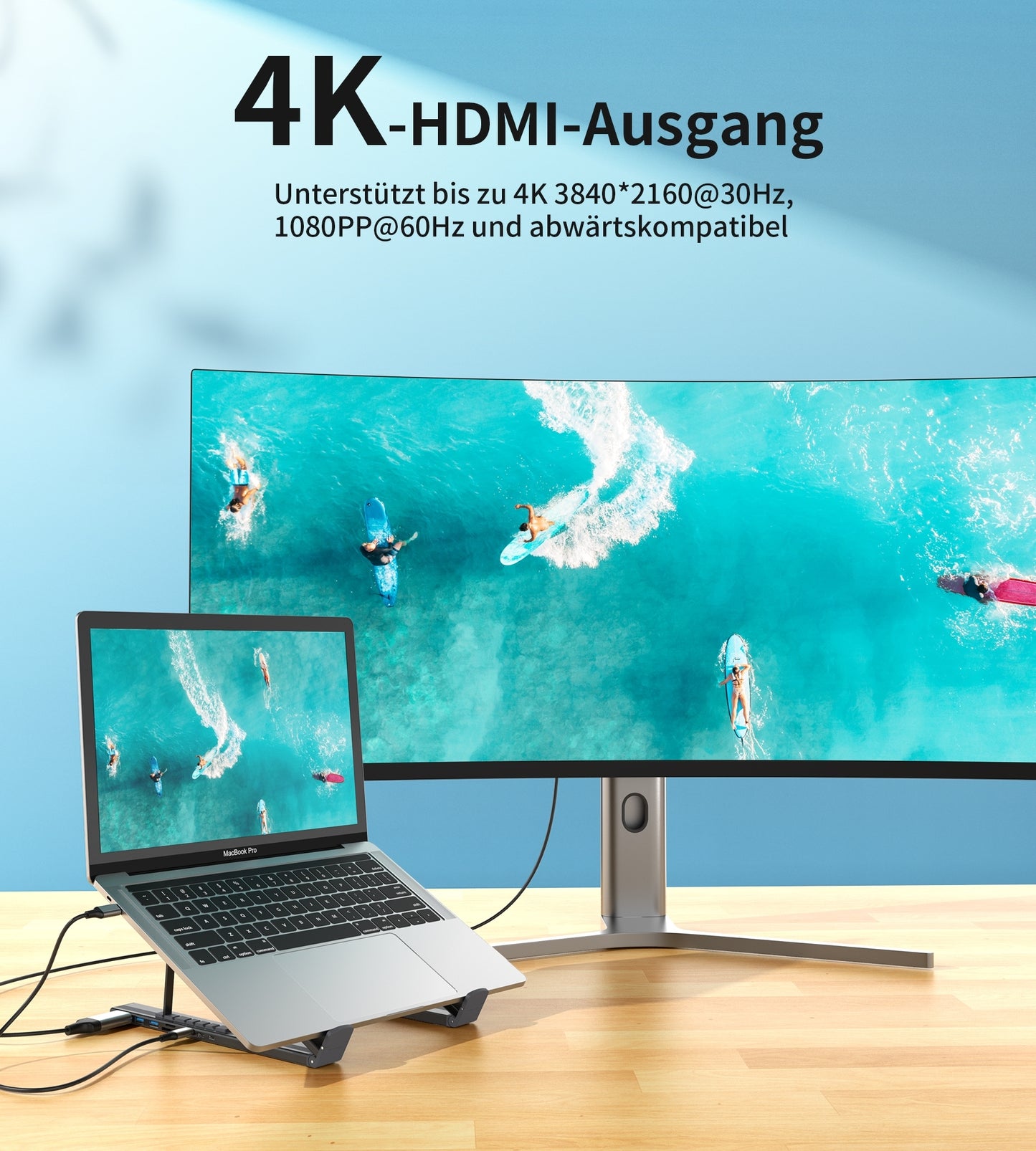 choetech-hub-m48-7-in-1-hub-foldable-laptop-stand-usb-c-to-hdmi-4k-usb-a-tf-sd-usb-c-with-pd-charging at www.mallsonline.com.au