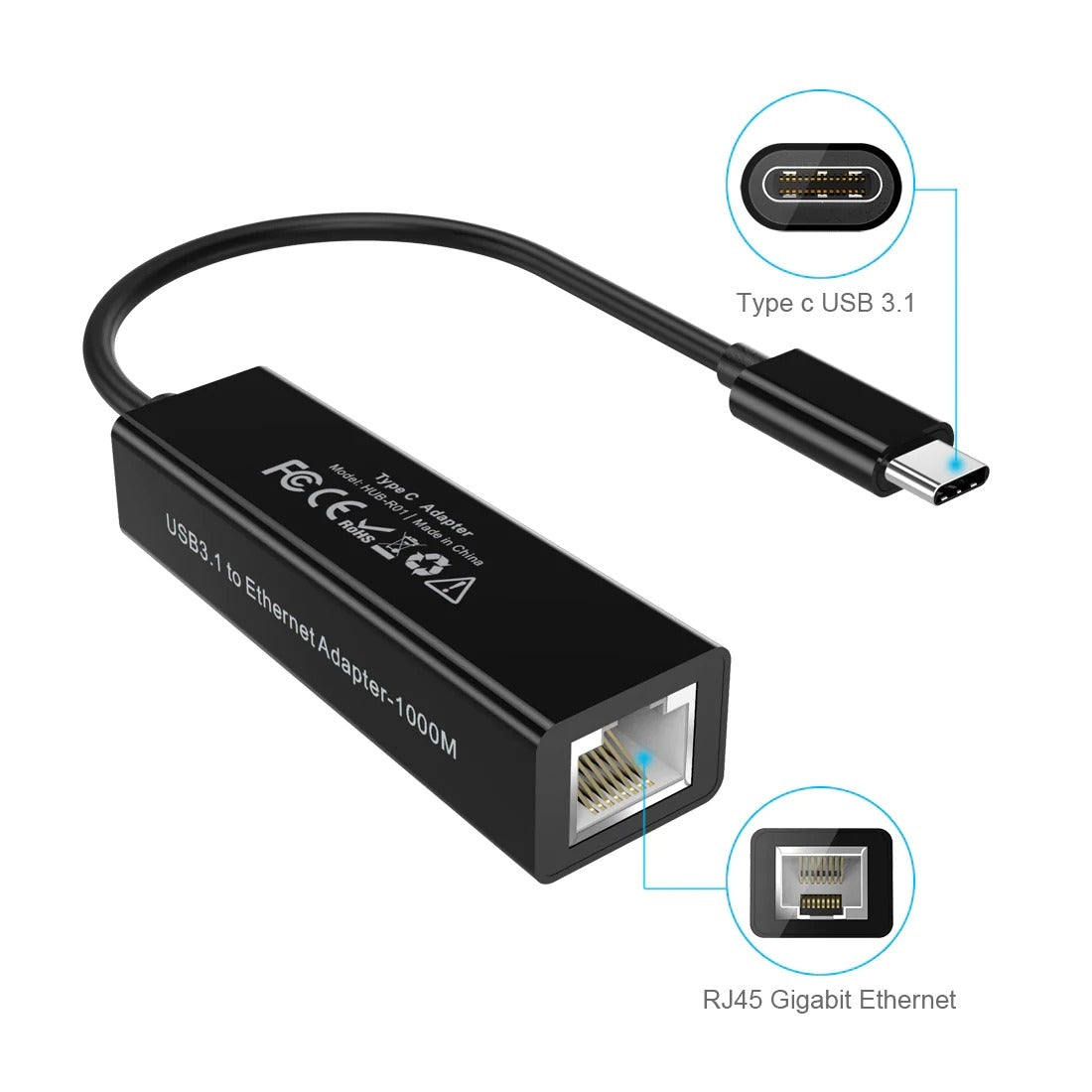 choetech-hub-r01-usb-3-1-type-c-to-rj45-gigabit-ethernet-adapter at www.mallsonline.com.au