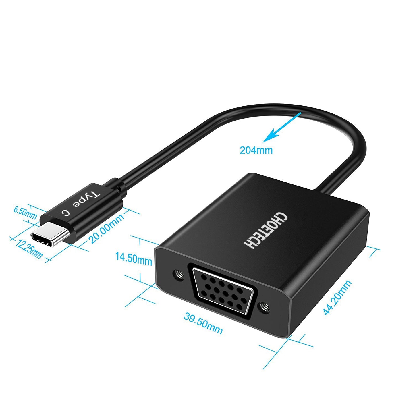 choetech-hub-v01-usb-c-to-vga-adapter at www.mallsonline.com.au