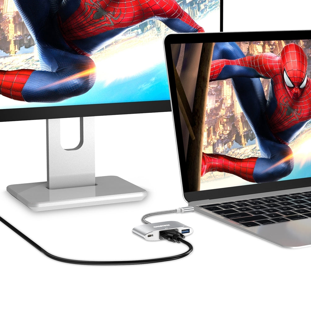 choetech-hub-v02-usb-c-to-vga-usb-multiport-adapter at www.mallsonline.com.au