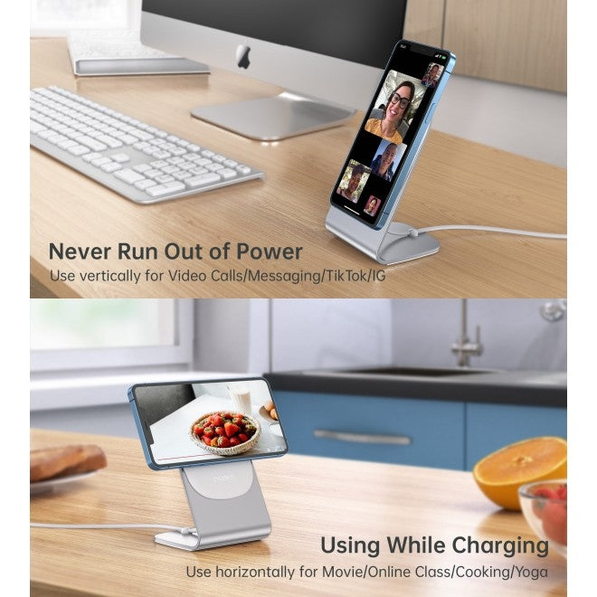 choetech-ma00117-sl-magleap-magnetic-wireless-charger-with-stand-and-ac-adapter at www.mallsonline.com.au