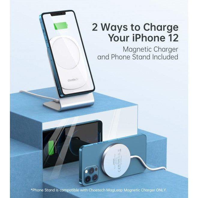 choetech-ma00117-sl-magleap-magnetic-wireless-charger-with-stand-and-ac-adapter at www.mallsonline.com.au
