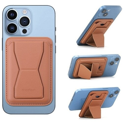 choetech-pc0003-dbw-magnetic-card-holder-for-iphone-12-13-14-brown at www.mallsonline.com.au