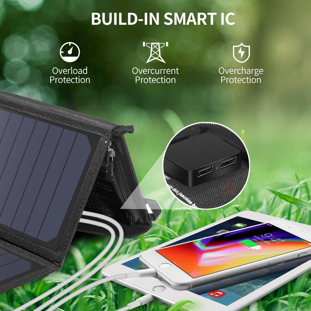 choetech-sc001-19w-portable-solar-panel-charger-sunpower-panels-dual-usb-charger-for-camping-rv-outdoors at www.mallsonline.com.au