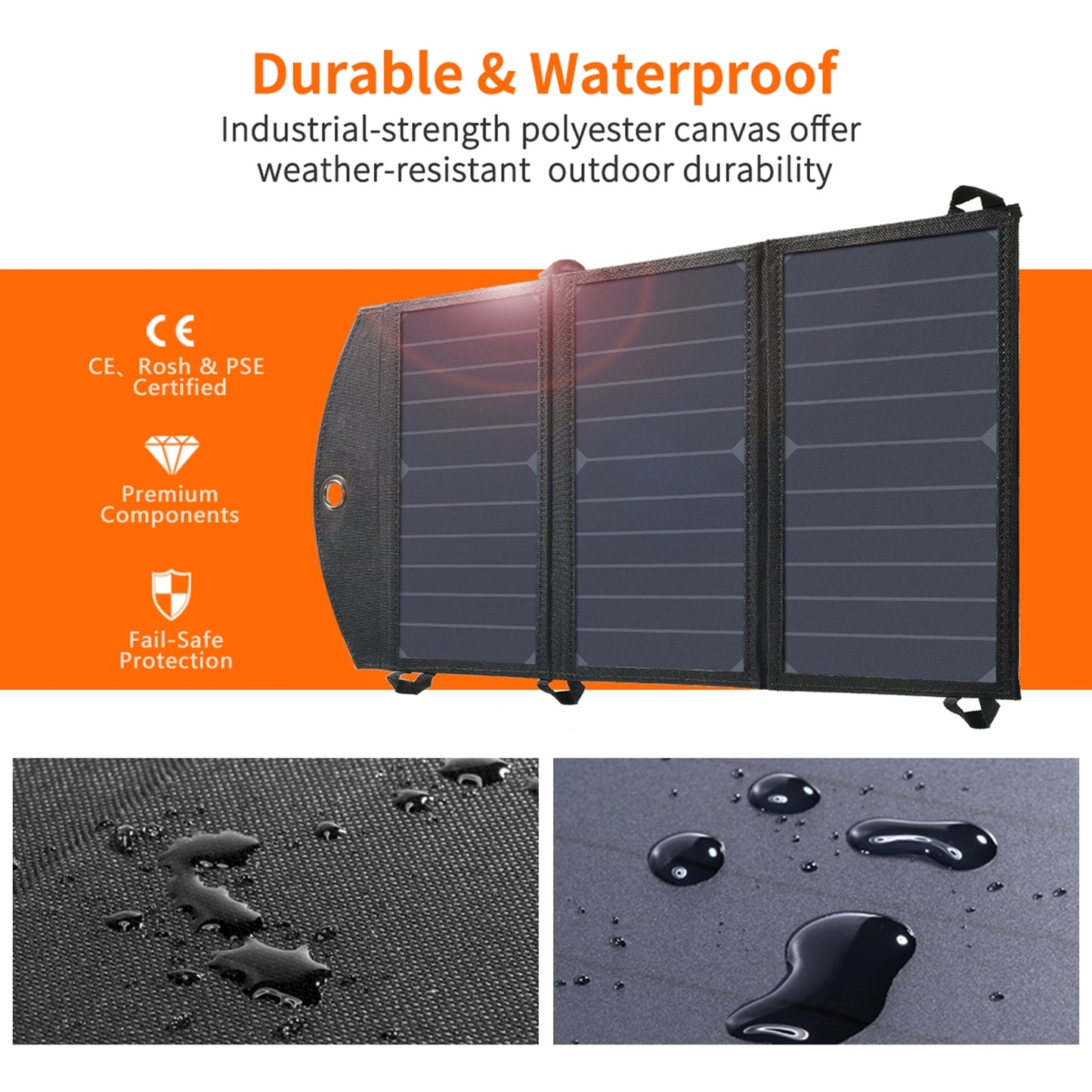 choetech-sc001-19w-portable-solar-panel-charger-sunpower-panels-dual-usb-charger-for-camping-rv-outdoors at www.mallsonline.com.au