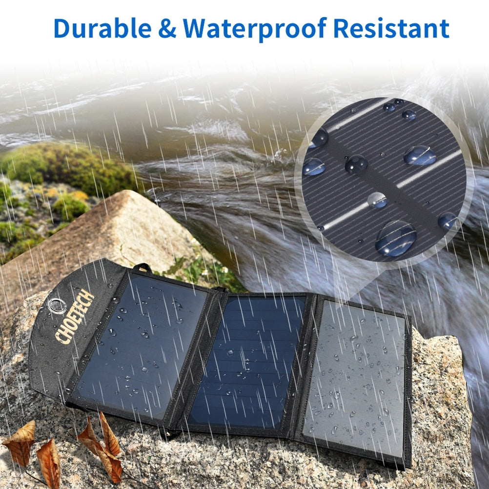 choetech-sc001-19w-portable-solar-panel-charger-sunpower-panels-dual-usb-charger-for-camping-rv-outdoors at www.mallsonline.com.au