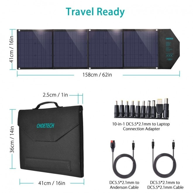 choetech-sc007-solar-panel-portable-charger-80w-18v-with-usb-c-pd-30w at www.mallsonline.com.au