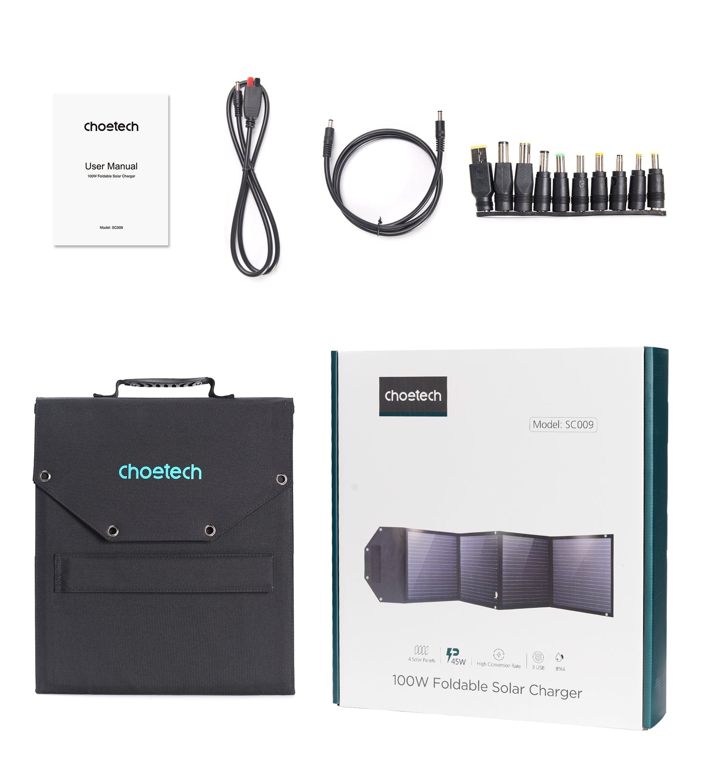 choetech-sc009-100w-foldable-solar-charger at www.mallsonline.com.au