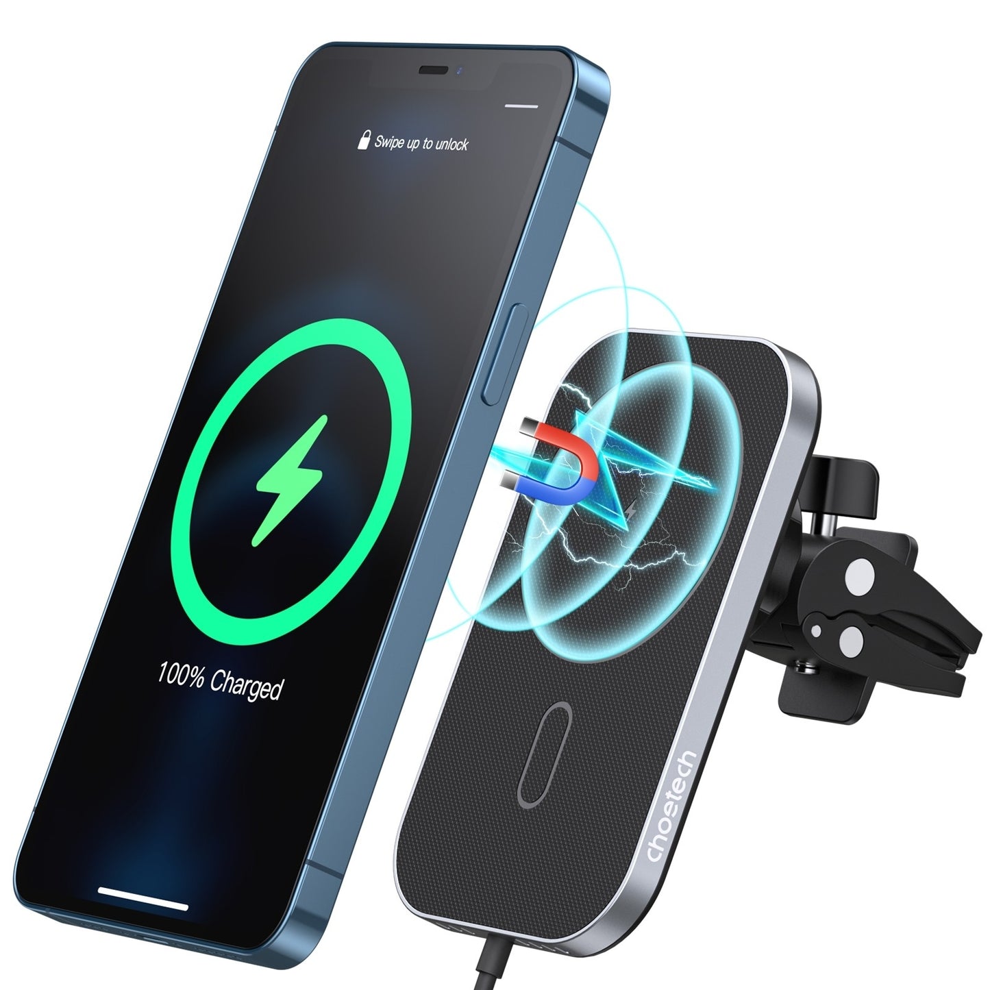 choetech-t200f-201-15w-magleap-magnetic-wireless-car-charger-holder-with-1m-cable at www.mallsonline.com.au