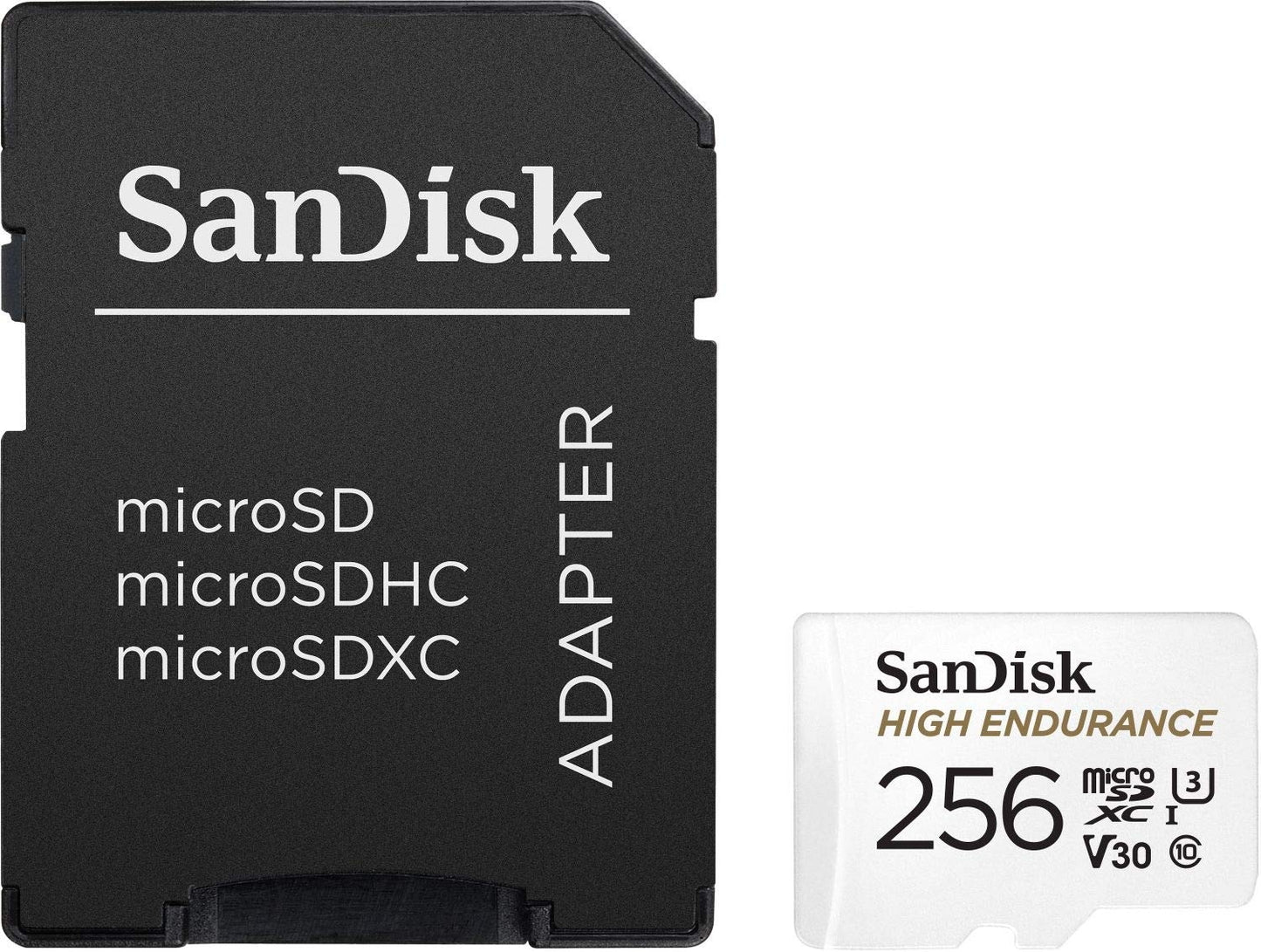 sandisk-high-endurance-microsdhc-card-sqqnr-256g-uhs-i-c10-u3-v30-100mb-s-r-40mb-s-w-sd-adaptor-sdsqqnr-256g-gn6ia at www.mallsonline.com.au