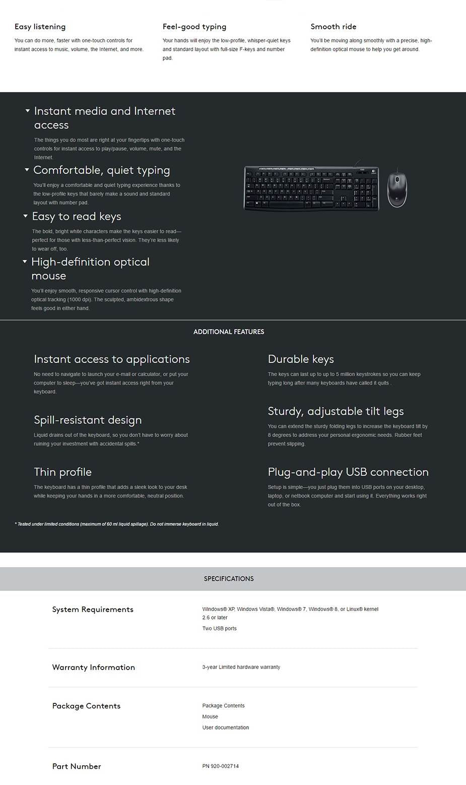 logitech-mk200-media-keyboard-mouse-920-002693 at www.mallsonline.com.au