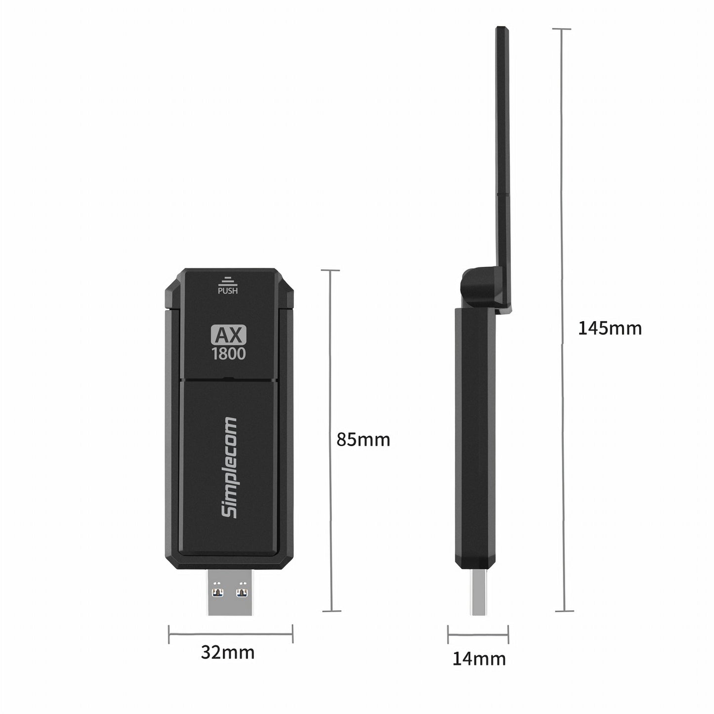 simplecom-nw812-ax1800-dual-band-wifi-6-usb-adapter-with-foldable-antenna at www.mallsonline.com.au