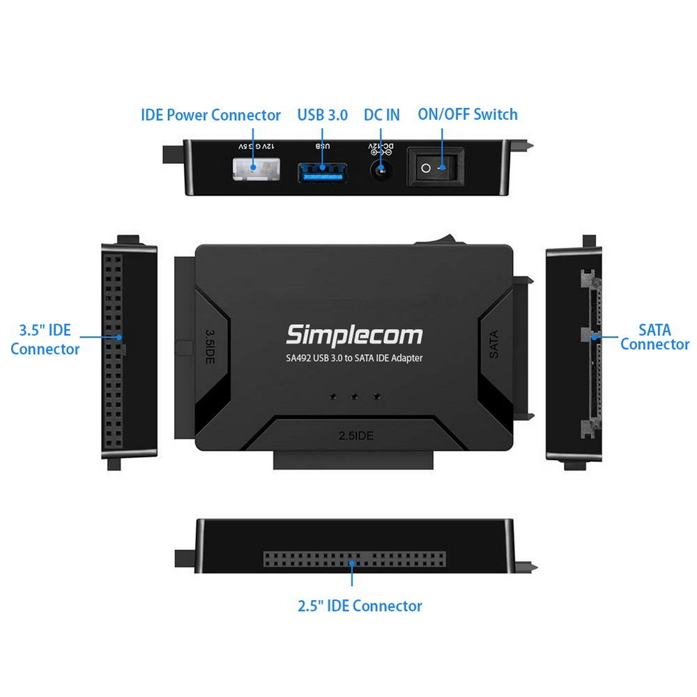 simplecom-sa492-usb-3-0-to-2-5-3-5-5-25-inch-sata-ide-adapter-with-power-supply at www.mallsonline.com.au