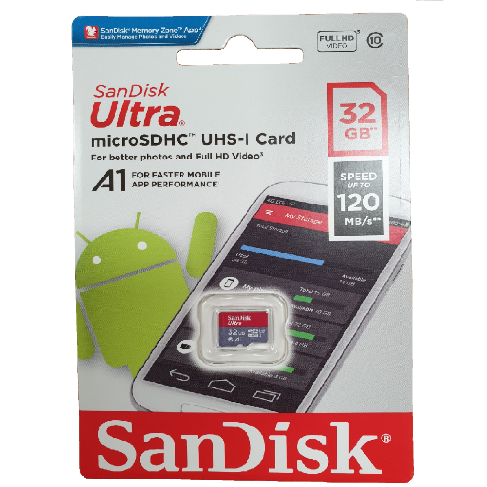 sandisk-sdsqua4-032g-gn6mn-micro-sdhc-ultra-uhs-i-class-10-a1-120mb-s-no-adapter at www.mallsonline.com.au