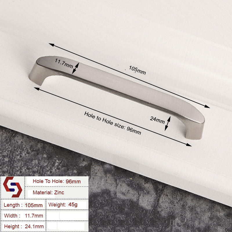brushed-zinc-kitchen-door-cabinet-drawer-handle-pulls-96mm www.mallsonline.com.au