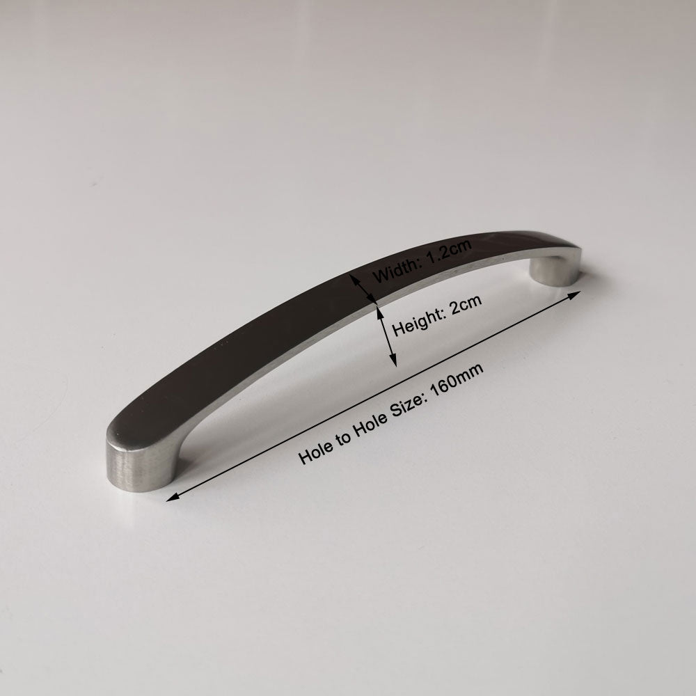 brushed-nickel-kitchen-door-cabinet-drawer-handle-pulls-160mm-1 www.mallsonline.com.au