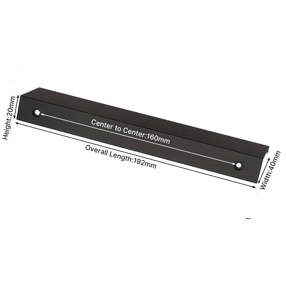 aluminum-kitchen-cabinet-bar-handles-drawer-handle-pull-black-hole-to-hole-160mm at www.mallsonline.com.au