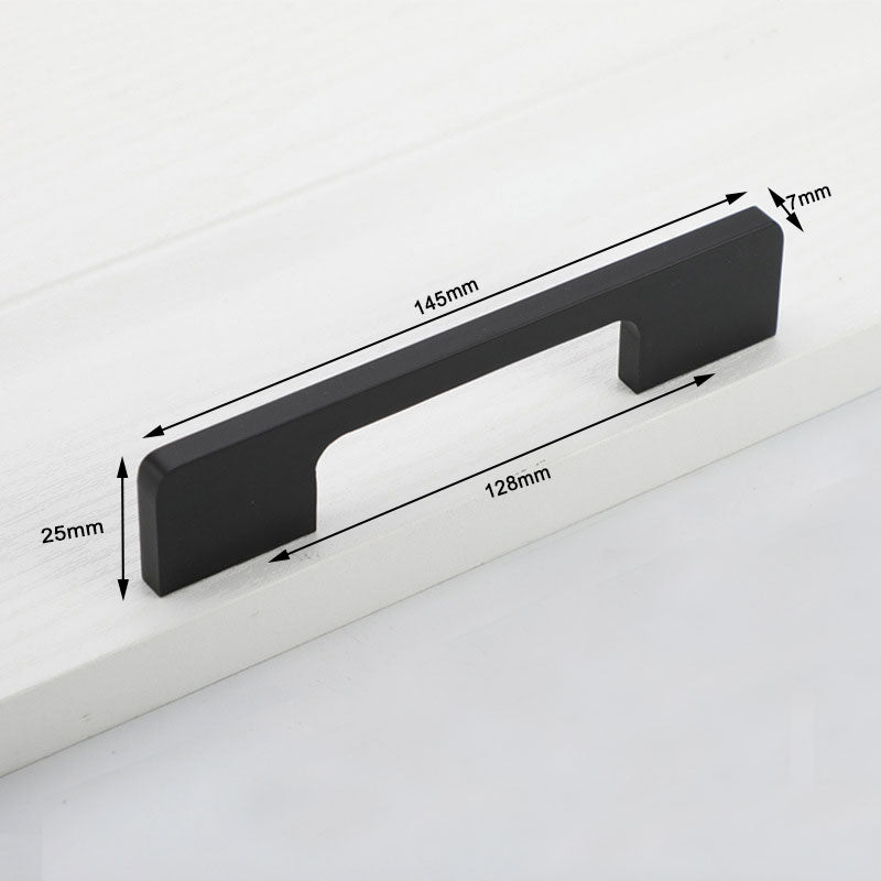slim-design-kitchen-cabinet-handles-drawer-bar-handle-pull-black-128mm www.mallsonline.com.au