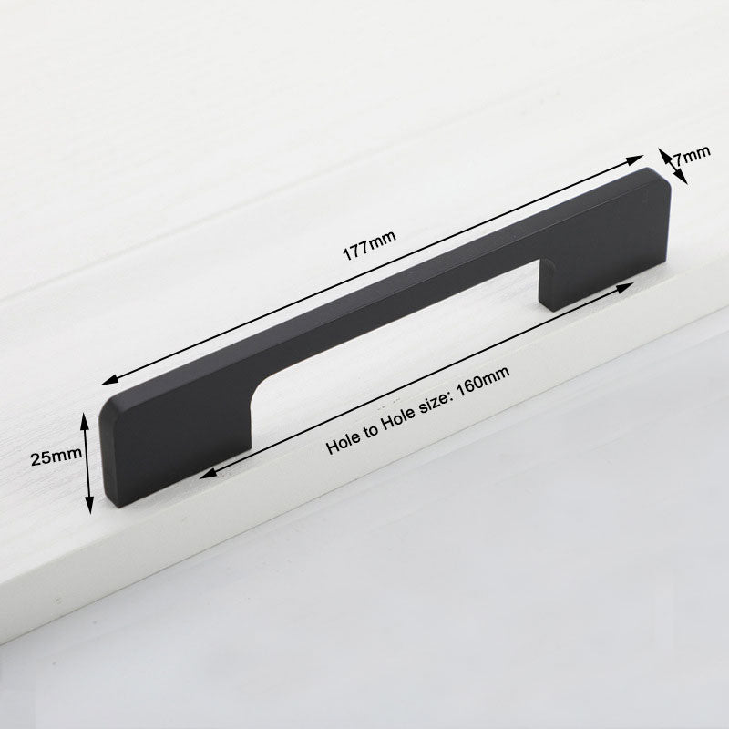 slim-design-kitchen-cabinet-handles-drawer-bar-handle-pull-black-160mm www.mallsonline.com.au