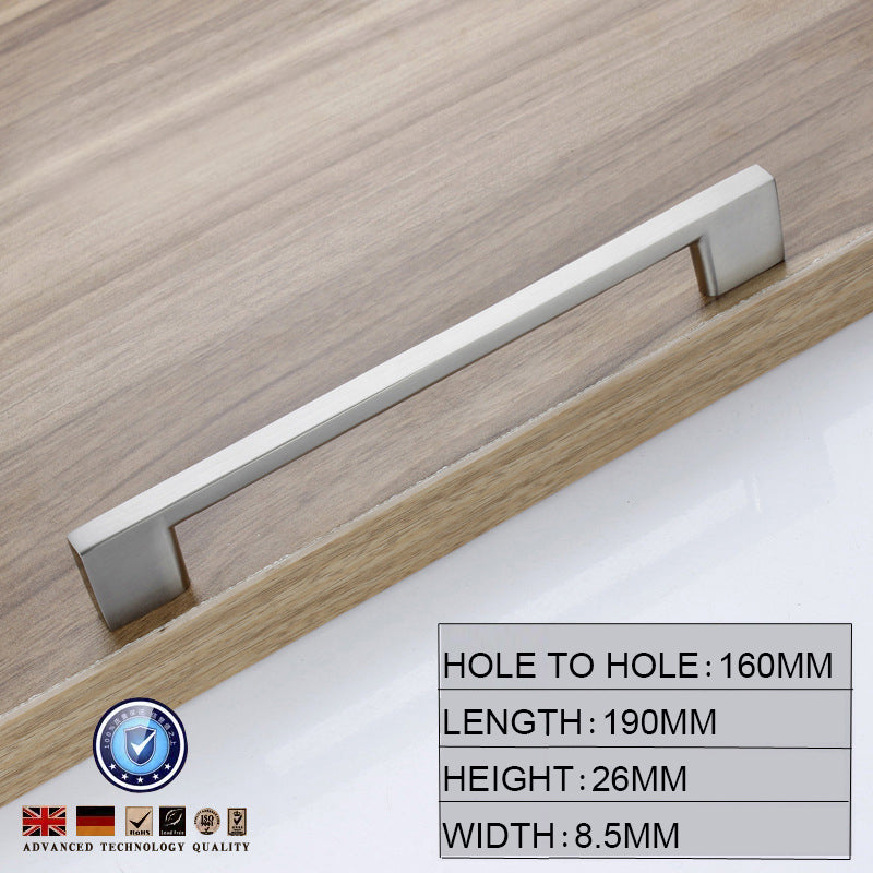 brushed-nickel-kitchen-door-cabinet-drawer-handle-pulls-160mm www.mallsonline.com.au