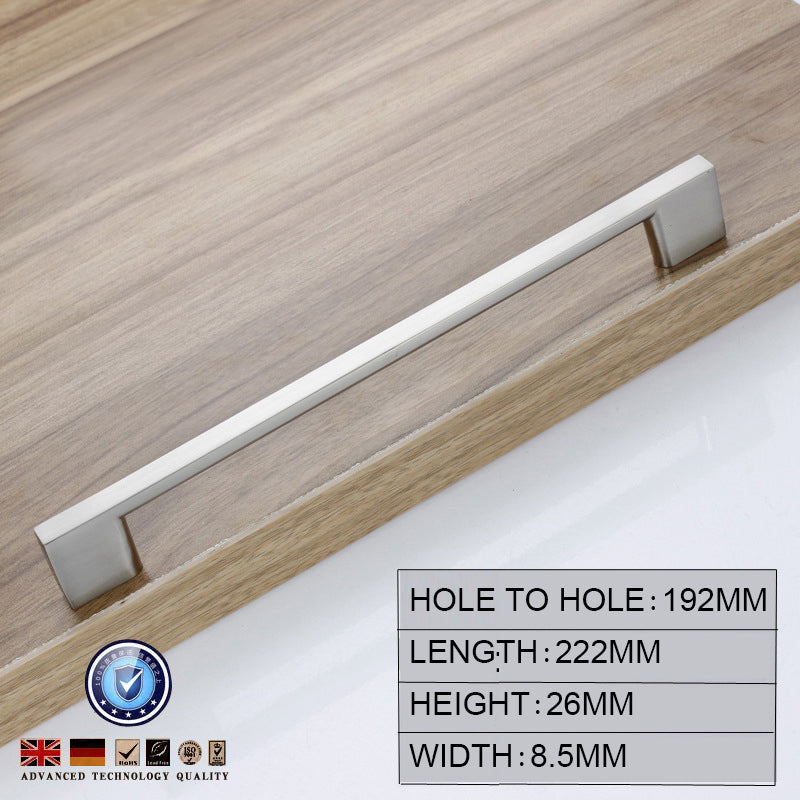 brushed-nickel-kitchen-door-cabinet-drawer-handle-pulls-192mm www.mallsonline.com.au