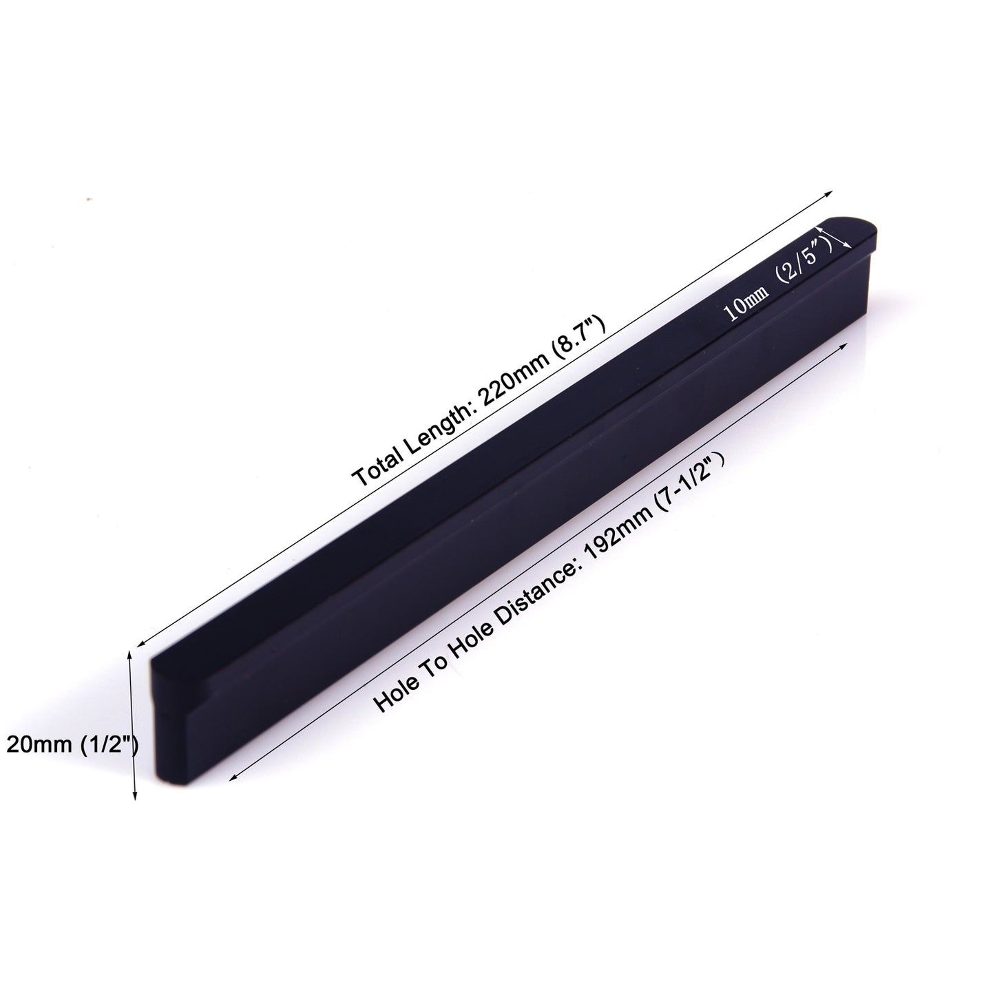 solid-zinc-furniture-kitchen-bathroom-cabinet-handles-drawer-bar-handle-pull-knob-black-192mm www.mallsonline.com.au