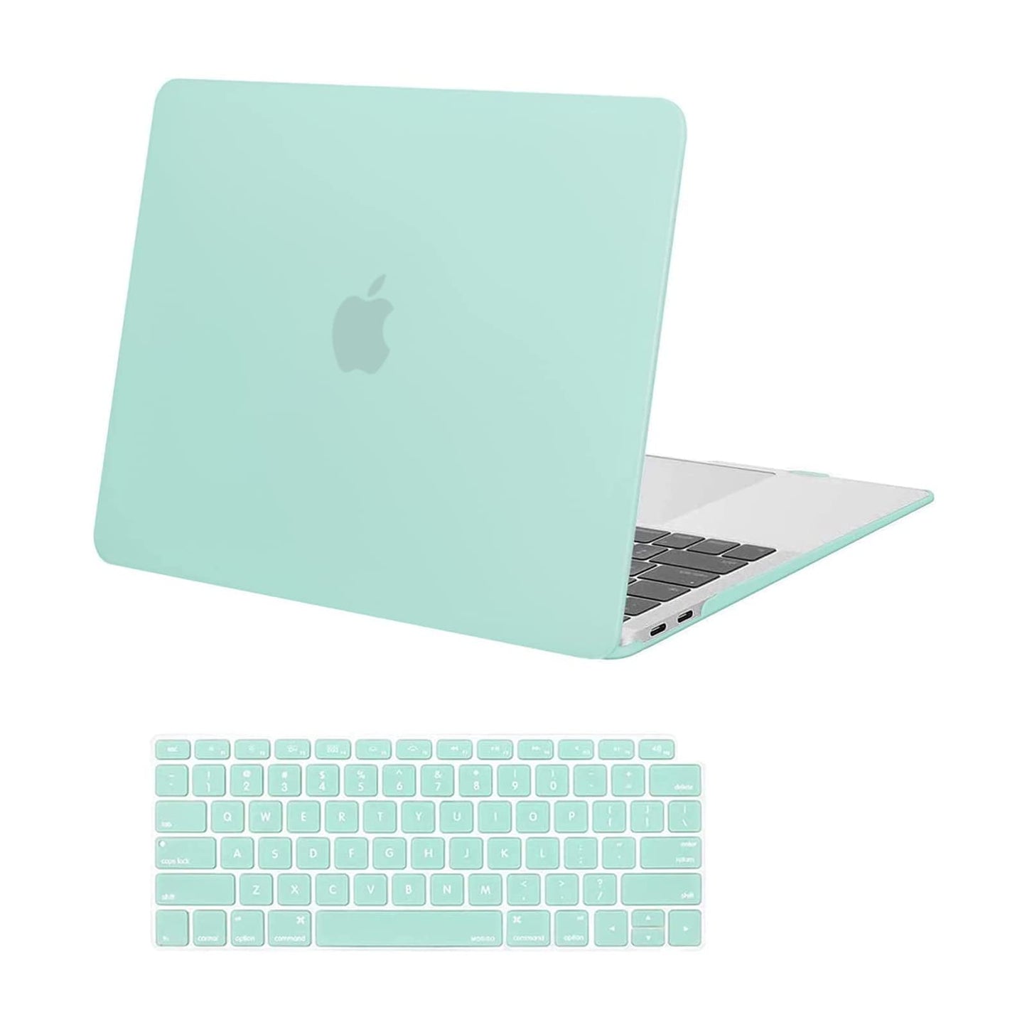 macbook-air-13-inch-case-2020-2019-2018-a1932-a2179-a2337-shell-case-keyboard-cover-green at www.mallsonline.com.au
