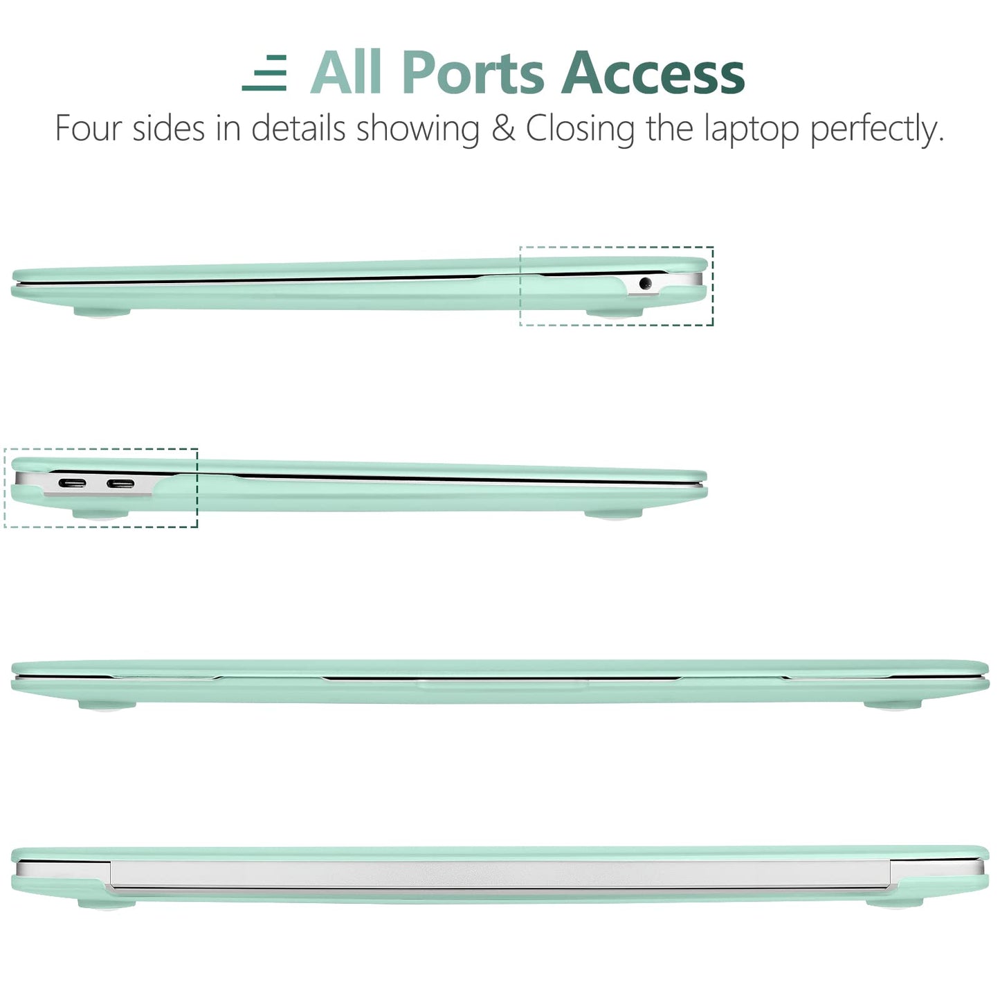 macbook-air-13-inch-case-2020-2019-2018-a1932-a2179-a2337-shell-case-keyboard-cover-green at www.mallsonline.com.au